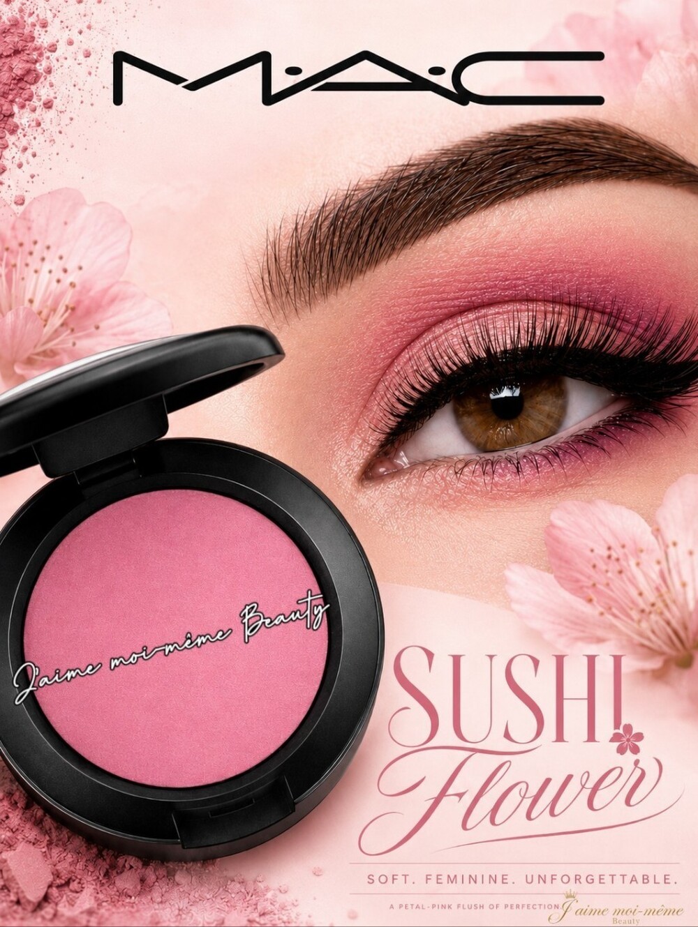 MAC Satin Eyeshadow in Sushi Flower- Barbie Coral Pink With Pink Shimmer NEW